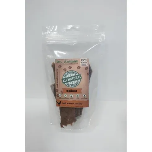 Pamlsek Dr. Animal bažant mas. proužky 80g