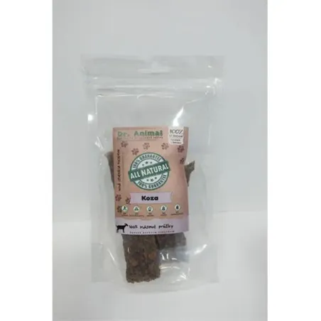 Pamlsek Dr. Animal kozí maso proužky 80g