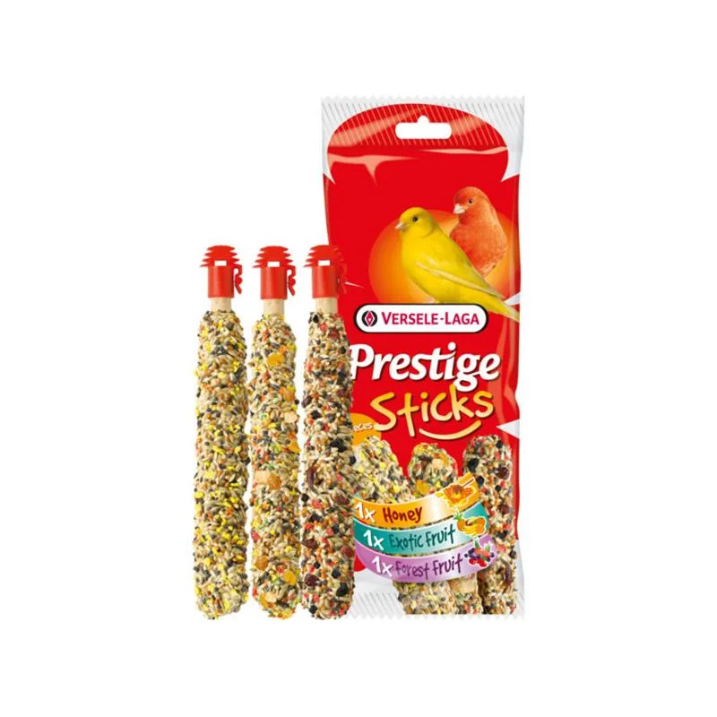 Pamlsek VL Prestige Sticks Canaries Triple Variety Pack - 3 tyčinky s různými příchutěmi 90 g