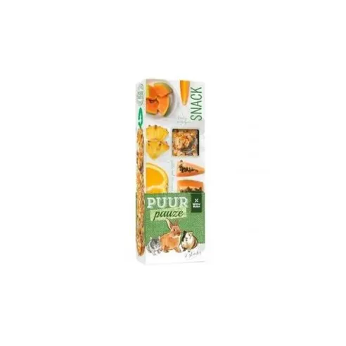 PUUR pauze sticks exotic fruit - lahodné tyčinky s exotickým ovocem pro hlodavce a malé savce 110 g