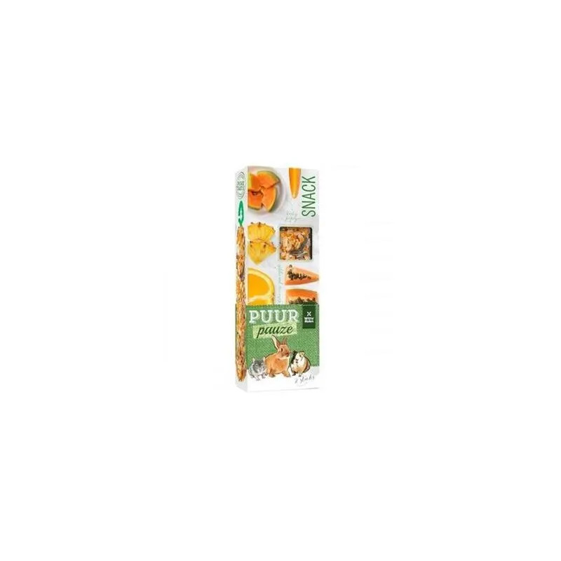 PUUR pauze sticks exotic fruit - lahodné tyčinky s exotickým ovocem pro hlodavce a malé savce 110 g