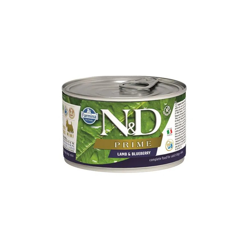 Farmina N&D dog PRIME jehněčí a borůvky konzerva 140 g