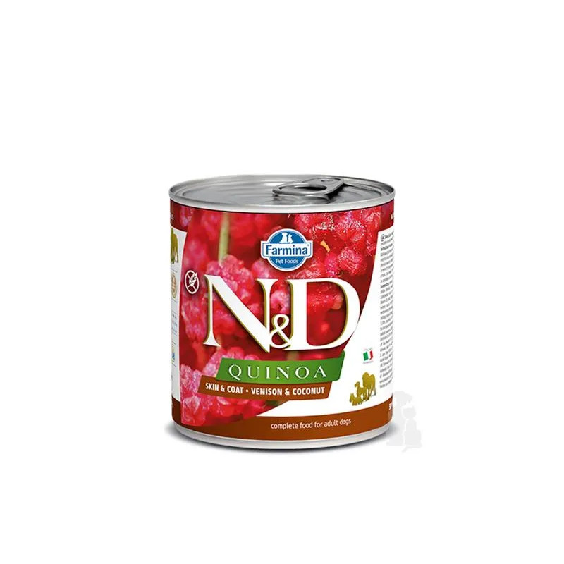 Farmina N&D dog QUINOA jelen & kokos konzerva 285 g