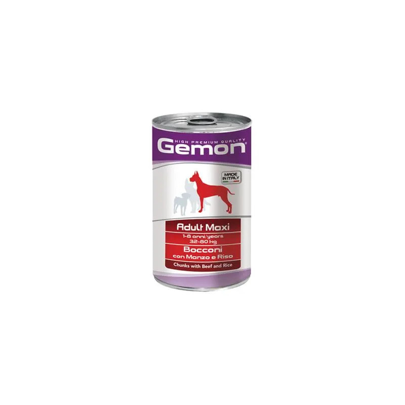 GEMON konzerva adult maxi pro psy hovězí a rýže 1250 g