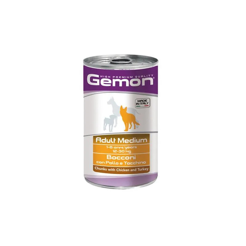 GEMON konzerva adult medium pro psy kuře a krůta 1250 g