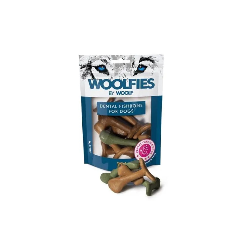 Pamlsek Woolfies Dental Fishbone S 200g