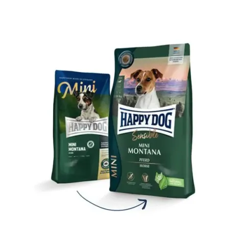 Happy Dog SUPER PREMIUM - Sensible MINI - Montana koňské maso a brambory / bez obilovin 4 kg