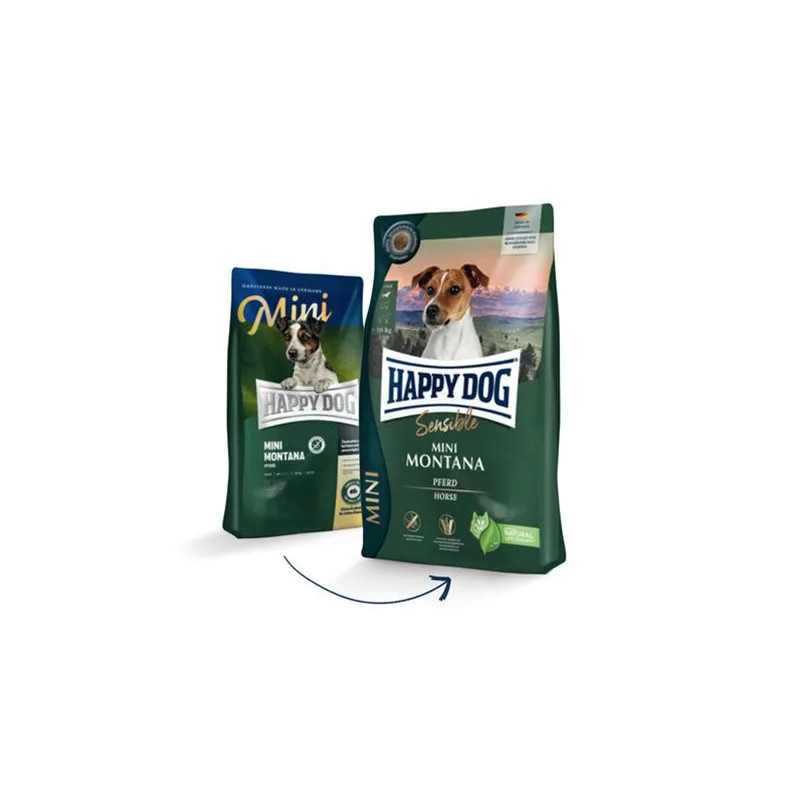 Happy Dog SUPER PREMIUM - Sensible MINI - Montana koňské maso a brambory / bez obilovin 4 kg