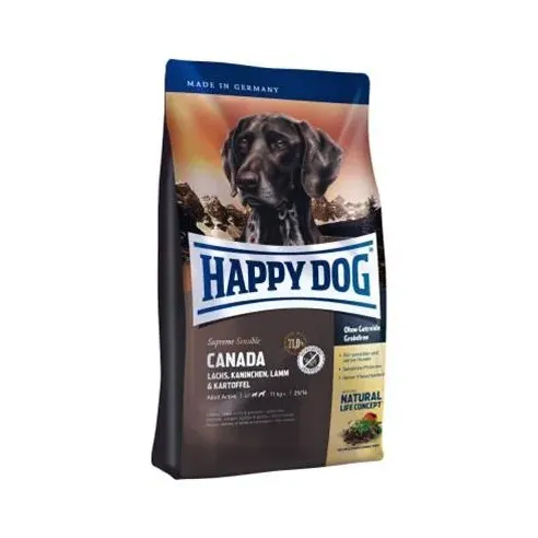 Happy Dog SUPER PREMIUM - Supreme SENSIBLE - Kanada losos, králík, jehněčí a brambory 4 kg