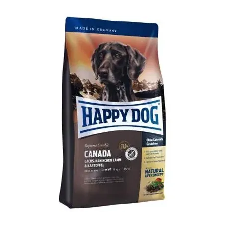 Happy Dog SUPER PREMIUM - Supreme SENSIBLE - Kanada losos, králík, jehněčí a brambory 4 kg