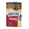 Happy Dog PREMIUM - Fleisch Pur - pštrosí maso konzerva 400 g