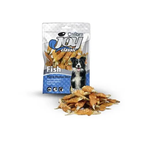 Pamlsek CALIBRA Joy DOG Classic Fish & Chicken Slice 80g