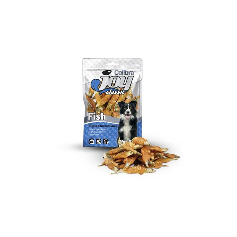 Pamlsek CALIBRA Joy DOG Classic Fish & Chicken Slice 80g