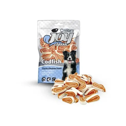 Pamlsek CALIBRA Joy DOG Classic Chicken & Cod Sushi 80g
