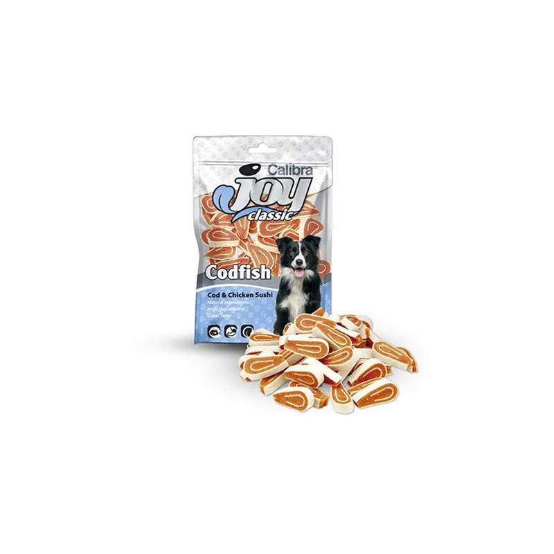 Pamlsek CALIBRA Joy DOG Classic Chicken & Cod Sushi 80g