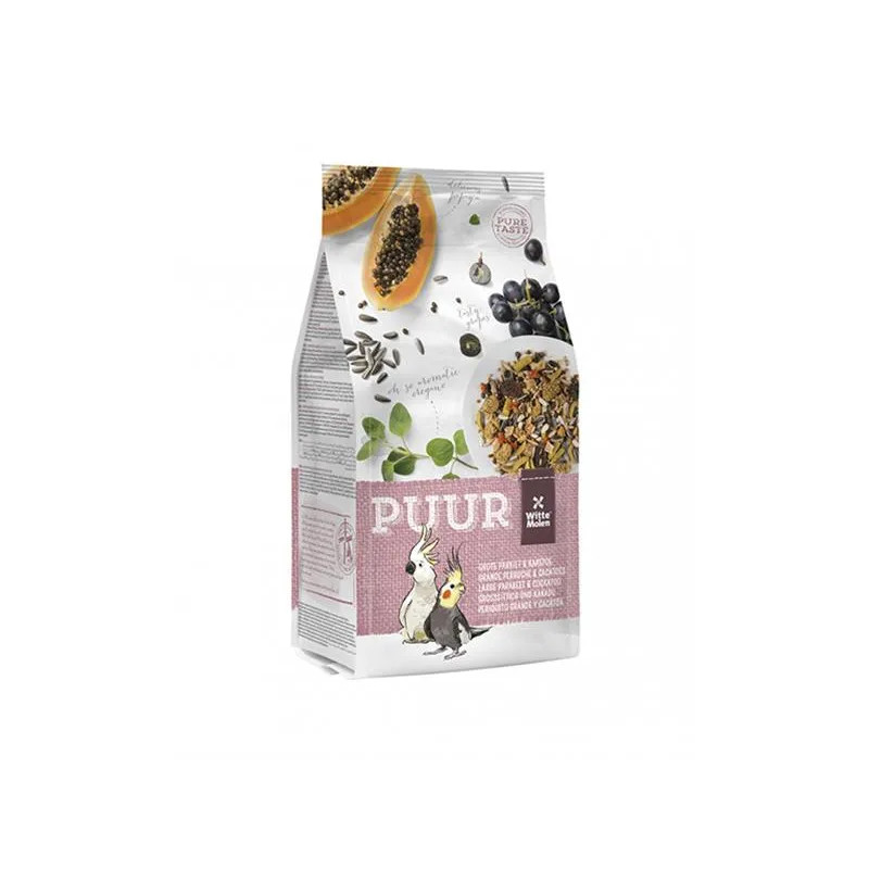 PUUR Large parakeet & cockatoo - gurmánská směs pro velké papoušky a kakadu 2 kg