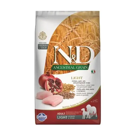 Farmina N&D dog AG adult medium & maxi, light, kuře, špalda, oves & granátové jablko 2,5 kg