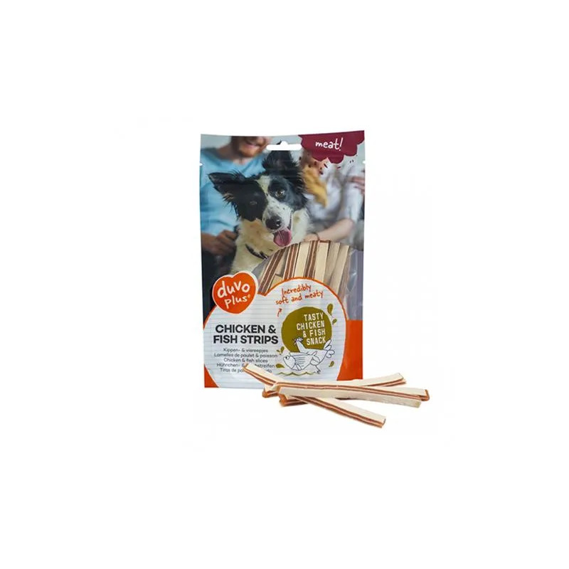 Pamlsek DUVO+ Proužky kuře & ryba 80 g
