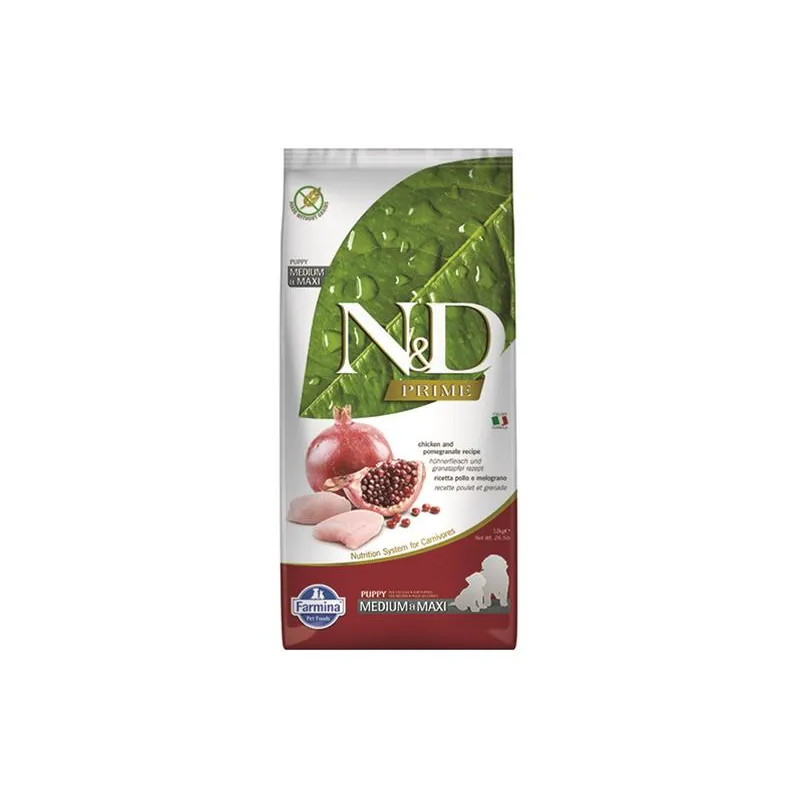 Farmina N&D dog PRIME (GF) puppy medium & maxi, chicken & pomegranate 12 kg