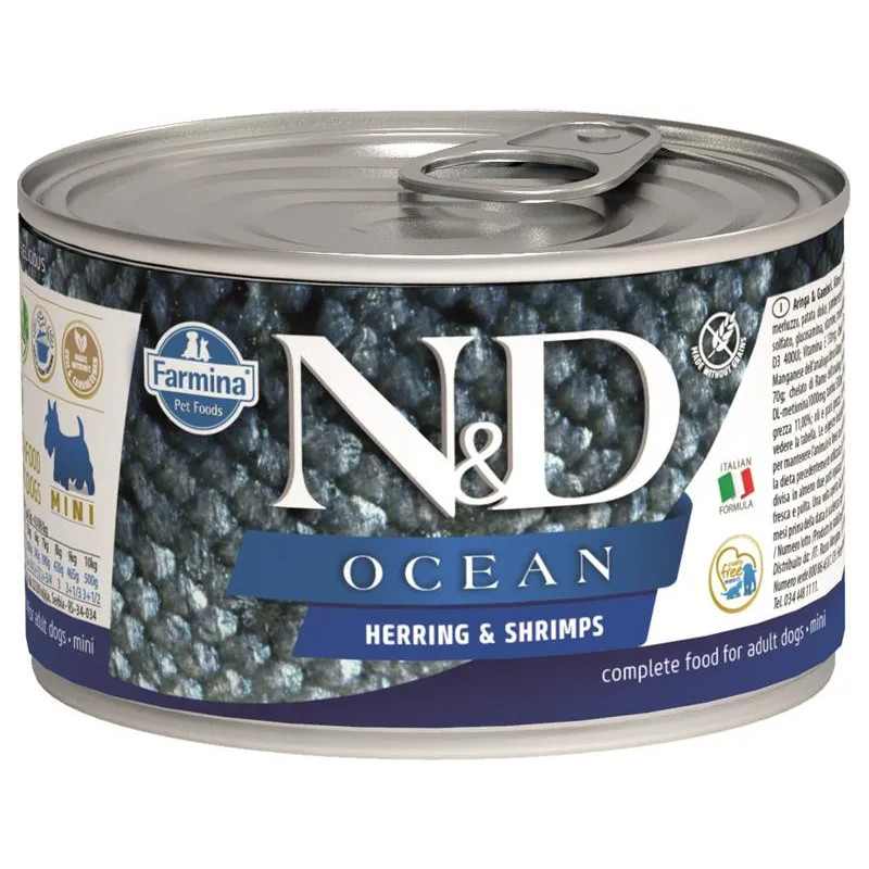 Farmina N&D dog OCEAN sleď & krevety konzerva 140 g