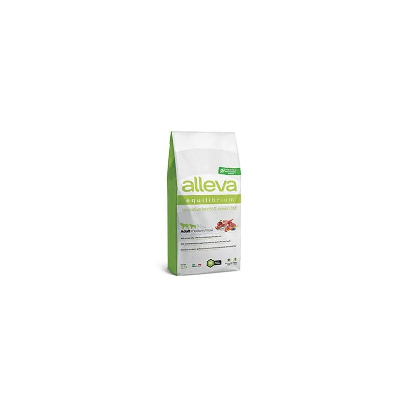 Alleva SP EQUILIBRIUM pes dospělý citlivý střední & maxi jehněčí & oceánské ryby 12 kg
