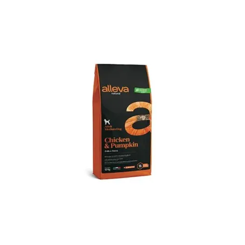Alleva NATURAL pes dospělý střední kuře & dýně 12 kg