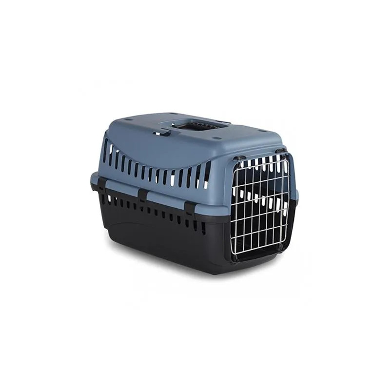 Přepravka Duvo+ Box ECO L 58x38x38cm, plastová, kovová dvířka, modrá
