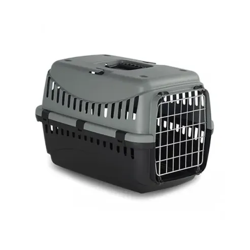 Přepravka Duvo+ Box ECO S 46x31x32cm, plastová, kovová dvířka, šedá