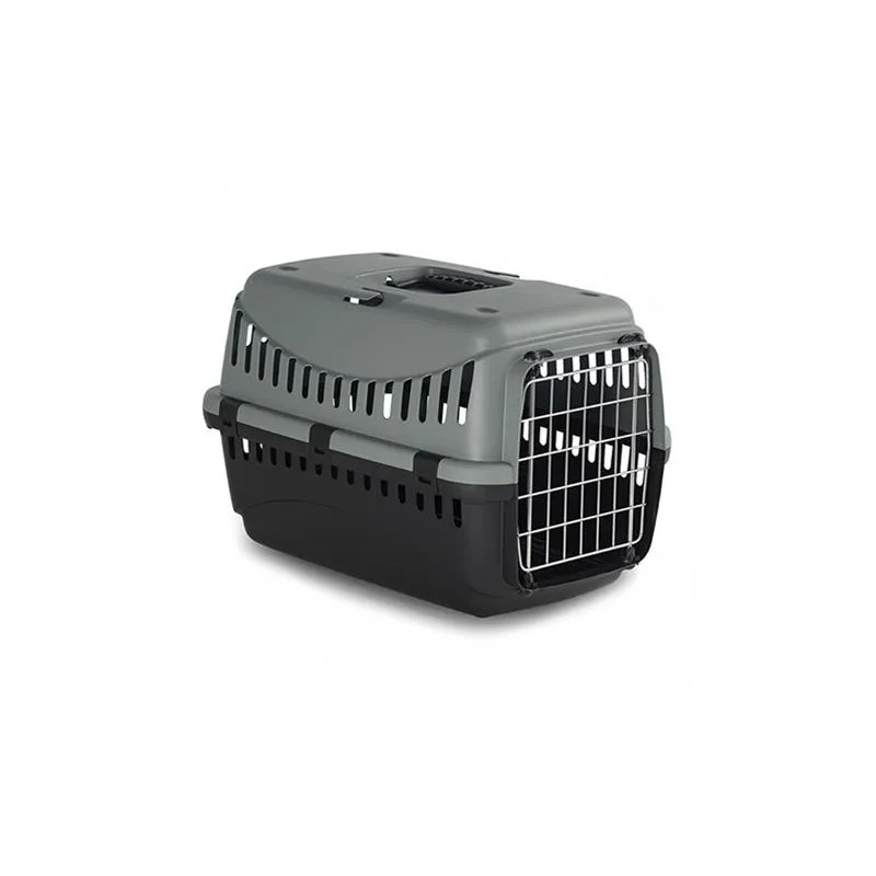 Přepravka Duvo+ Box ECO S 46x31x32cm, plastová, kovová dvířka, šedá