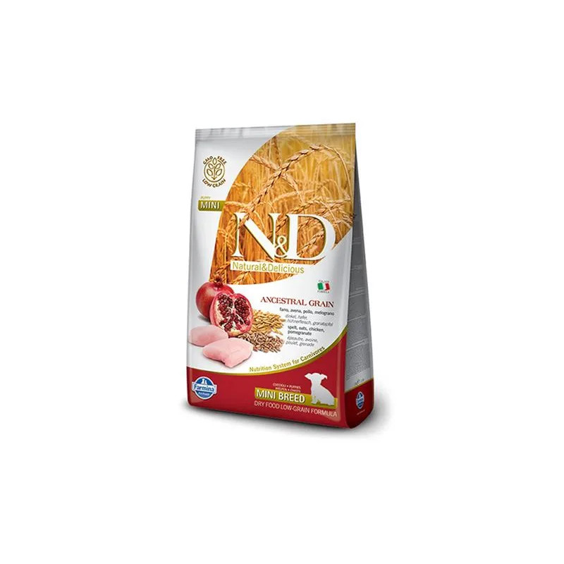 Farmina N&D pes AG štěně mini, kuře, špalda, oves a granátové jablko 0,8 kg