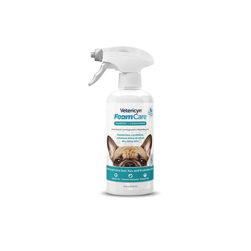 Šampon Vetericyn FoamCare + kondicionér 473 ml na všechny typy srsti