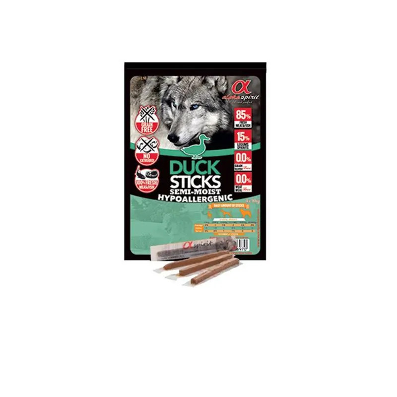 Pamlsek Alphaspirit dog Tyčinky kachní 4x10 g
