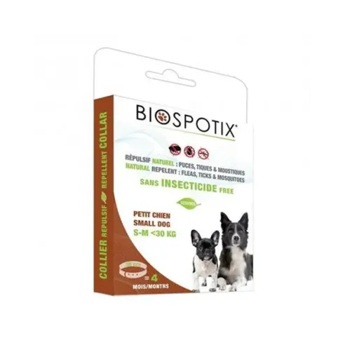 Obojek BIOGANCE Biospotix Small dog S-M s repelentním účinkem 38 cm (do 30 kg)
