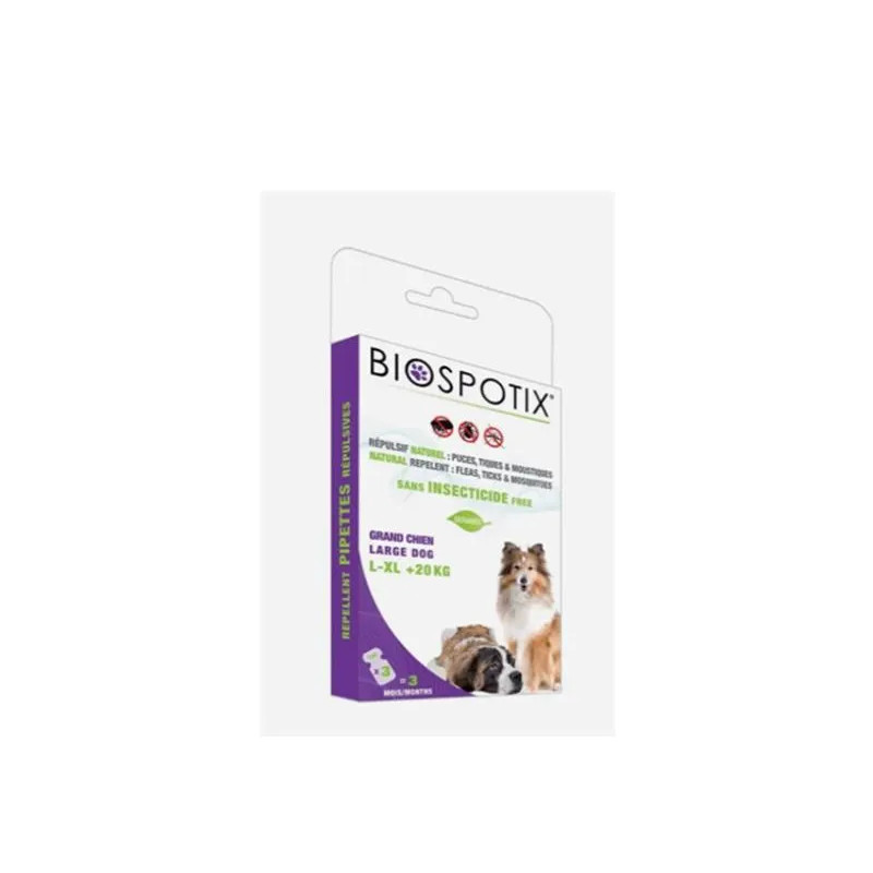 BIOGANCE Biospotix Dog spot-on L-XL s repelentním účinkem 3 x 3 ml (nad 20 kg)