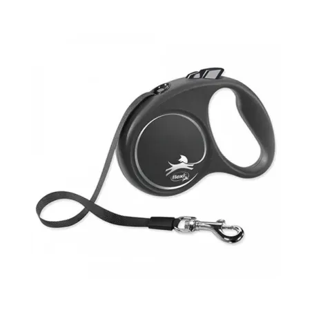 Vodítko Flexi Black Design páska L 5 m černé (do 50 kg)
