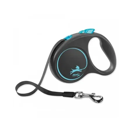 Vodítko Flexi Black Design pásek M 5 m modré (do 25 kg)