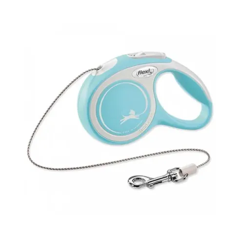Vodítko Flexi New Comfort lanko M 5 m světle modré (do 20 kg)