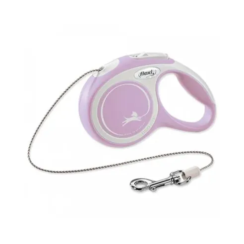 Vodítko Flexi New Comfort lanko M 8 m světle růžové (do 20 kg)