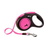 Vodítko Flexi New Neon páska M 5 m růžové (do 25 kg)
