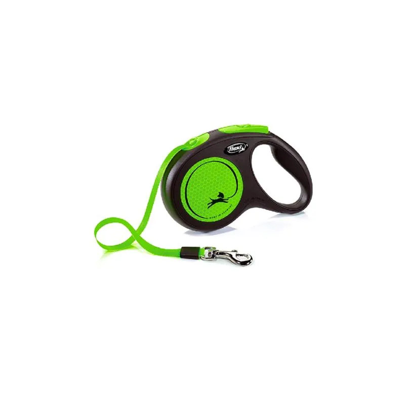 Vodítko Flexi New Neon páska M 5 m zelené (do 25 kg)