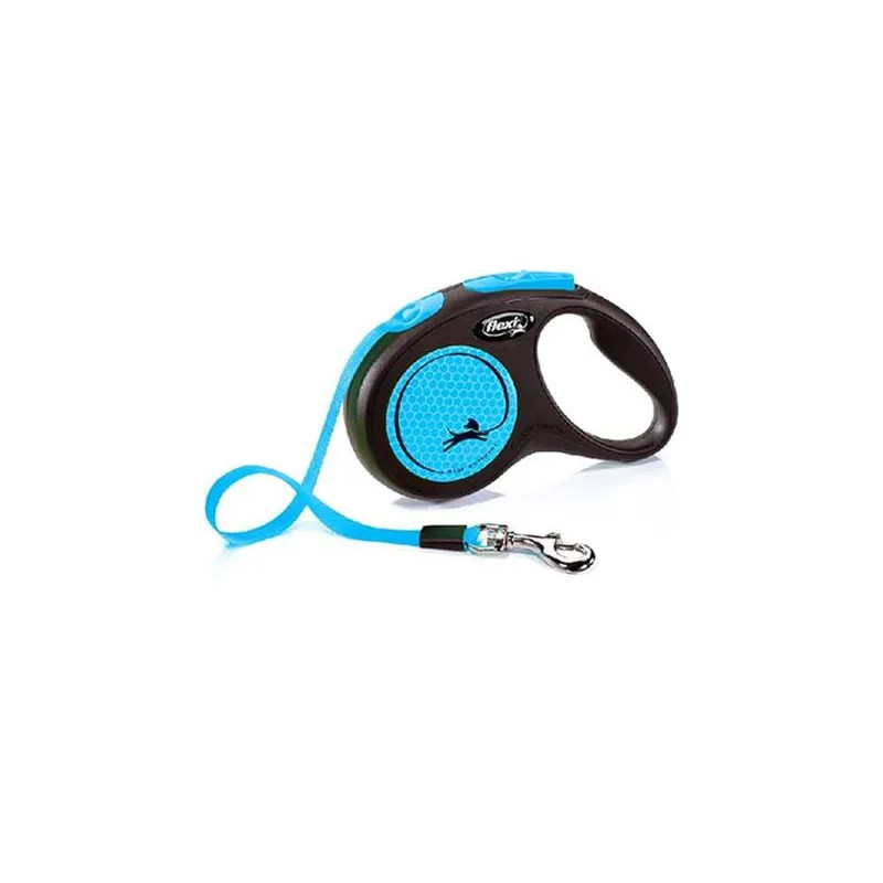 Vodítko Flexi New Neon páska S 5 m modré (do 15 kg)