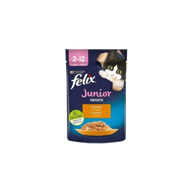 Nestlé FELIX Fantastic cat junior kuře želé kapsička 26x85 g