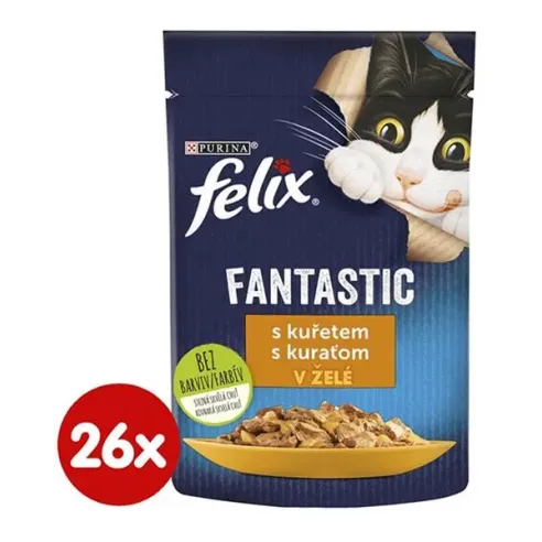 Nestlé FELIX Fantastic cat kuře želé kapsička 26x85 g