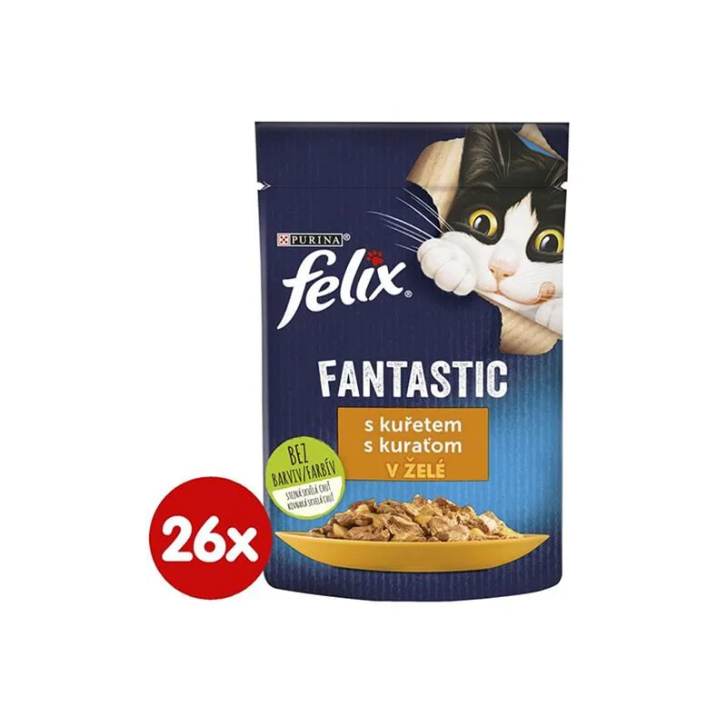 Nestlé FELIX Fantastic cat kuře želé kapsička 26x85 g