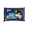 Nestlé FELIX Fantastic cat Multipack losos & platýz želé kapsička 4x85 g