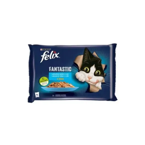 Nestlé FELIX Fantastic cat Multipack výběr z ryb želé kapsička 4x85 g