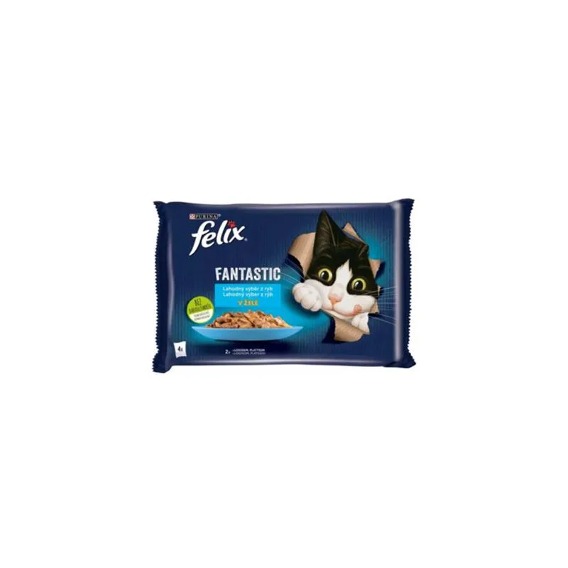 Nestlé FELIX Fantastic cat Multipack výběr z ryb želé kapsička 4x85 g