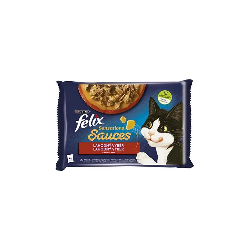 Nestlé FELIX Sensations kočičí Multipack krůta&jehně kapsička 4x85 g