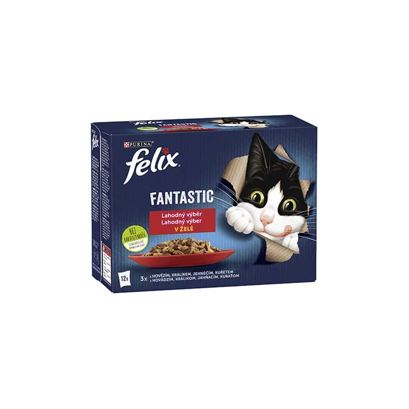Nestlé FELIX Fantastic cat Multipack masový výběr želé kapsička 12x85 g