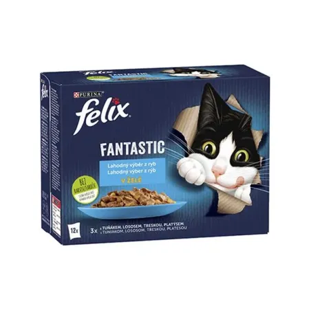 Nestlé FELIX Fantastic cat Multipack výběr z ryb želé kapsička 12x85 g
